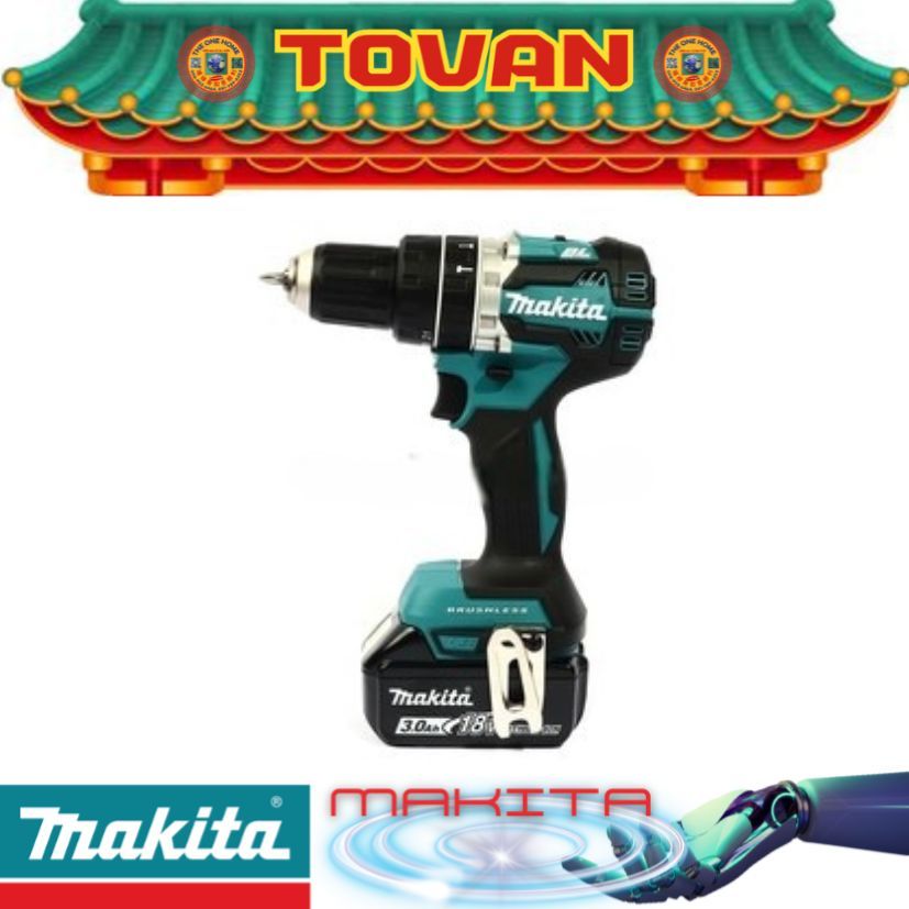 MAKITA รุ่น DHP484RFE สว่านกระแทกไร้สาย 18 โวลต์ # ออก..ใบเสร็จ-ใบกำกับภาษี..ได้ครับ..