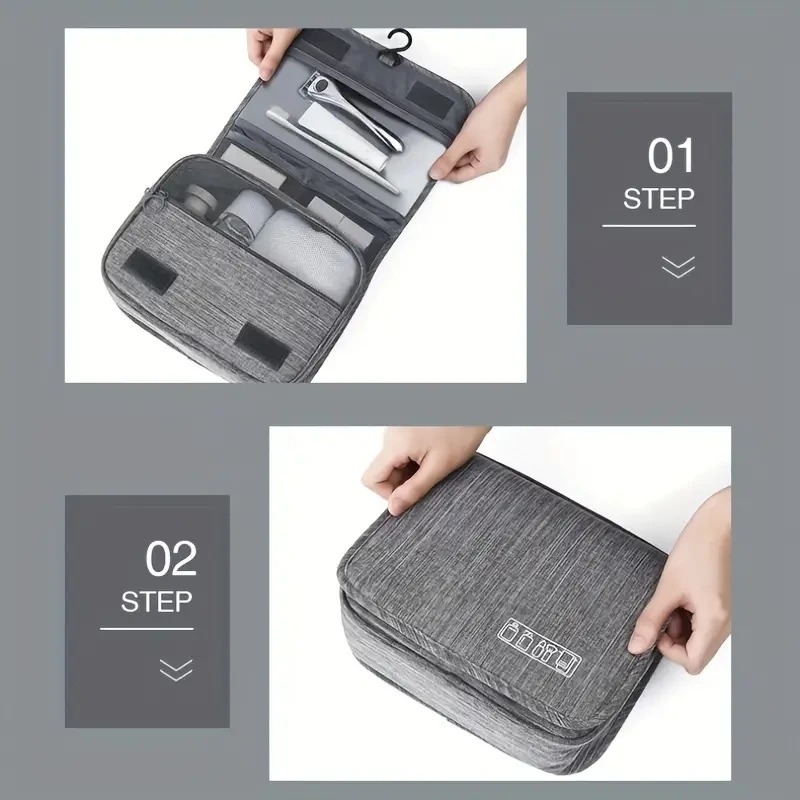 [พร้อมส่ง] กระเป๋า wash bag กระเป๋า travel bag สามารถ แขวน ผนัง ได้ กระเป๋าใส makeup bag กระเป๋าพกพา ราคา ถูกที่สุด ดีลบีเคเค แกลเลอรีภาพที่ 6