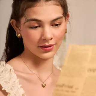earika.earrings - victorian double heart hoop ต่างหูห่วงหัวใจ วัสดุสแตนเลส (stainless steel) เหมาะสำหรับคนแพ้ง่าย