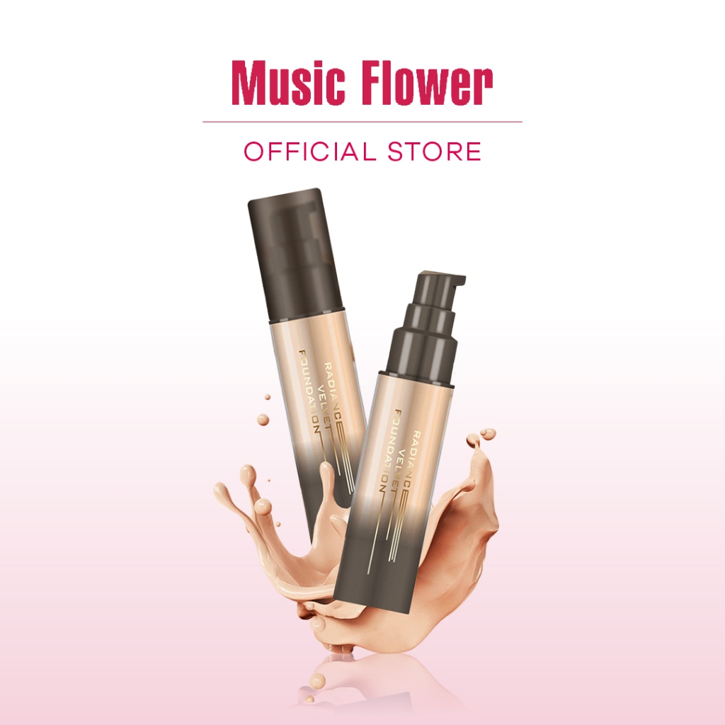 [Music Flower] Radiance Velvet รองพื้นครีมบางเบา กันน้ำ คุมมัน กันแดด SPF30++ ติดทนนาน 24 ชม.