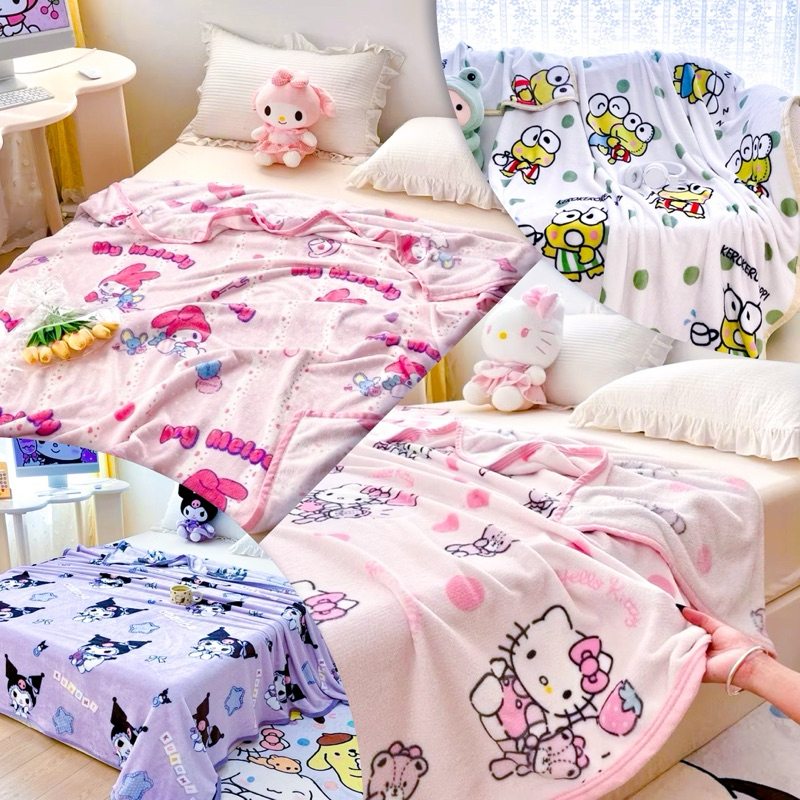 [ส่งฟรี EMS] ผ้าห่มซานริโอ้ sanrio ผ้าห่มพกพากันหนาว