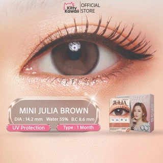 [ขายดี] Kitty Kawaii Contact Lens : Mini Julia Brown (Blister pack) - คอนแทคเลนส์รายเดือน