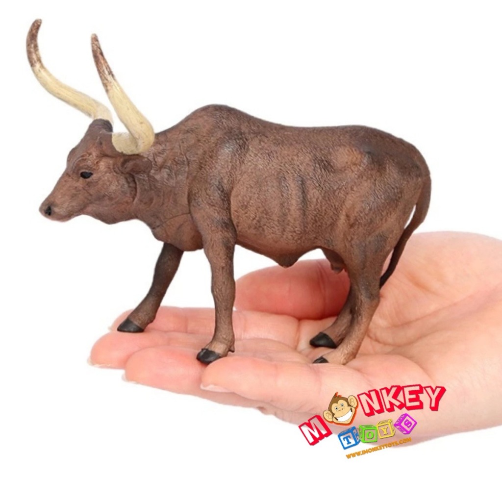 Monkey Toys โมเดลสัตว์ Cow วัว แองโกล วาตูซี แม่ แดง ขนาด 12.50 CM (จากหาดใหญ่)
