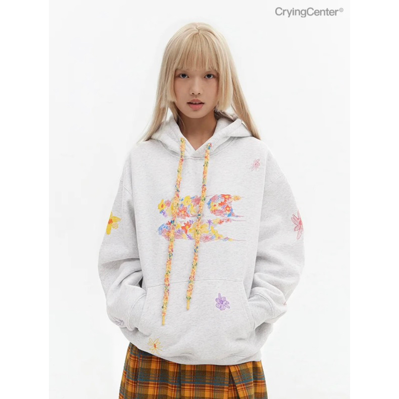 CryingCenter เสื้อกันหนาวแขนยาวฮู้ดดี้ Fallen Flowers Hoodie รูปที่ 8