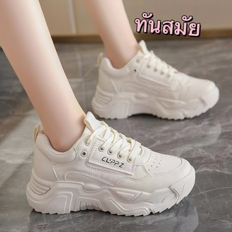 leeblackshoe ส่งเร็ว🚚รองเท้าผ้าใบผู้หญิงแฟชั่น ยืดหยุ่นได้ดี รองเท้าเป็นทรงดี เสริมส้น พร้อมส่งจ๊าท A662