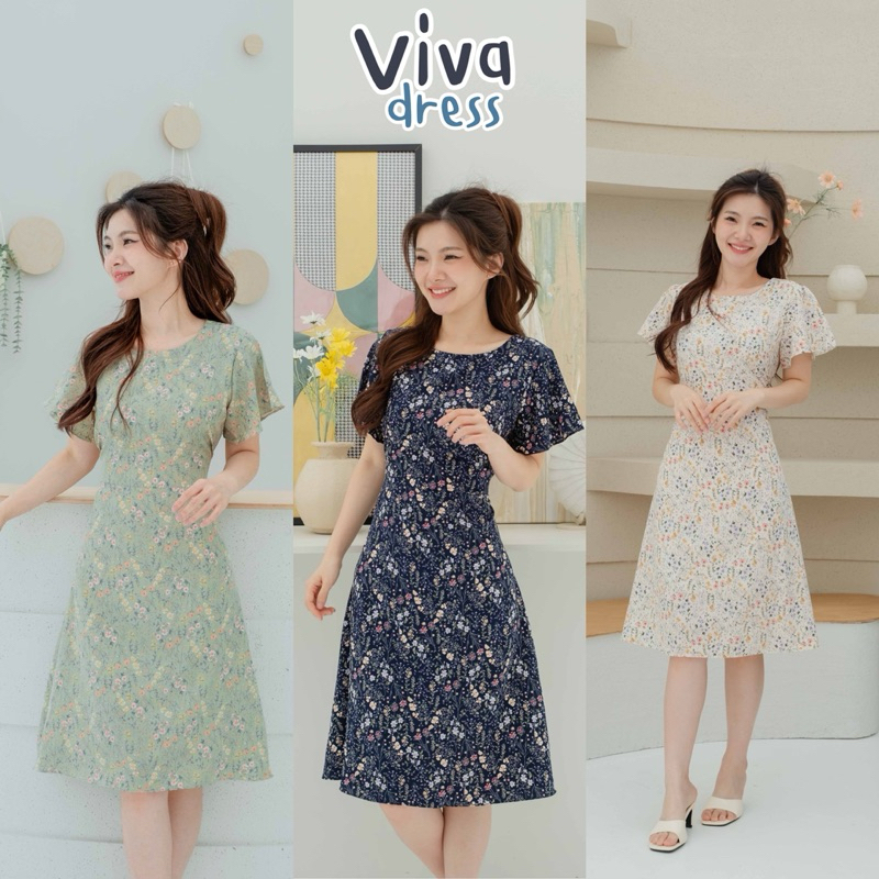 Viva dress ลายดอกไม้