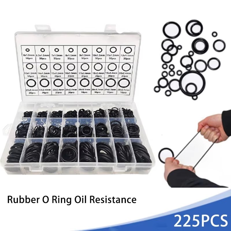 225ชิ้น ยางโอริง อเนกประสงค์MT O ring18ขนาด ยางโอริง อเนกประสงค์ คุณภาพสูง พร้อมกล่องพลาสติก