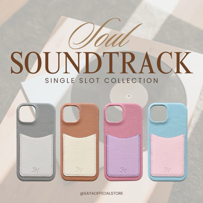 SAYA - Soul Soundtrack Single Slot Case (ဘတ် 1 ခုသာ) iPhone 16/15/14/13/12/11