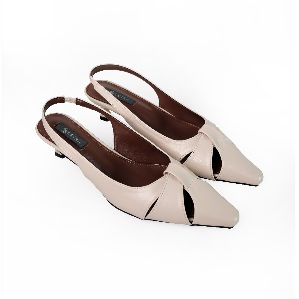 Seira - Petra heels รองเท้าส้นสูง หัวแหลม ส้นเตี้ย สูง 1 นิ้ว สไตล์วินเทจ สำหรับใส่ทำงาน