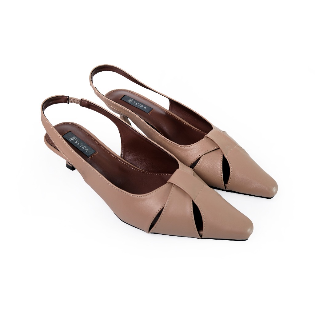 Seira - Petra heels รองเท้าส้นสูง หัวแหลม ส้นเตี้ย สูง 1 นิ้ว สไตล์วินเทจ สำหรับใส่ทำงาน