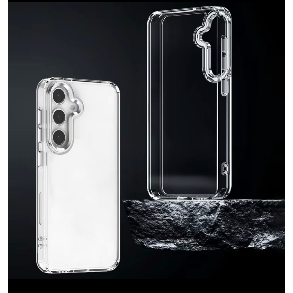 Case สำหรับ รุ้น Samsung  A16 A06 S24fe S23ultra S24ultra S25 S25Plus S25ultra หลังแข็งขอบใสพลาสติก 