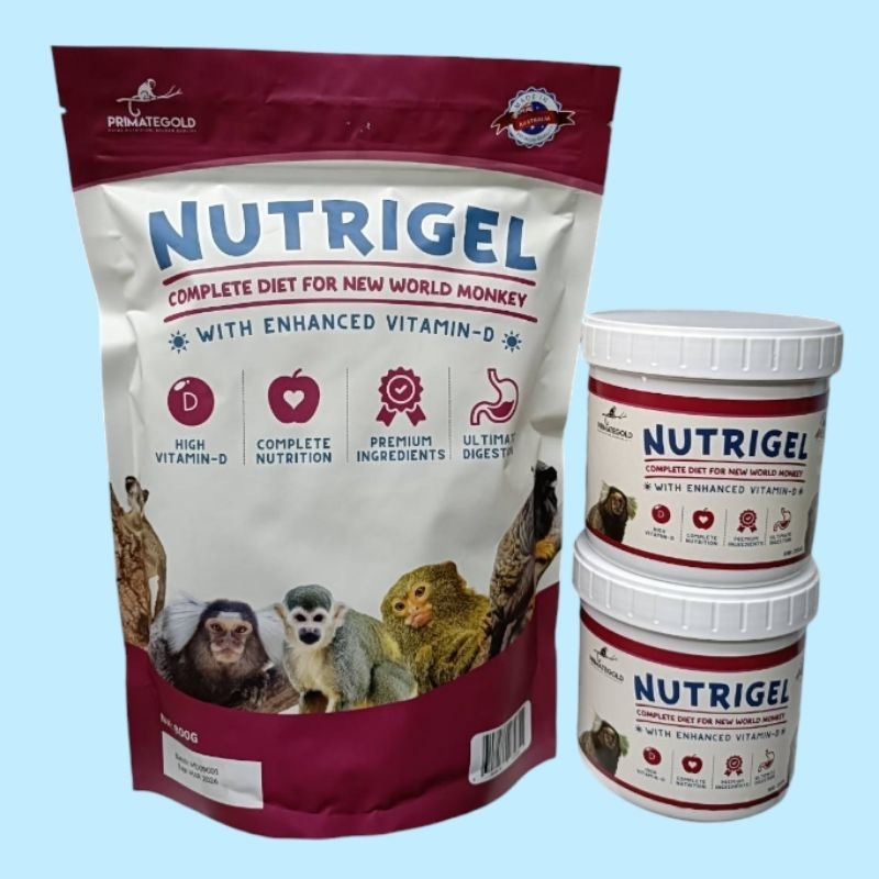 Nutrigel Complete DIet for monkey อาหารชงเจลลิง อาหารสำหรับลิงมาโมเซท ลิงทุกสายพันธุ์
