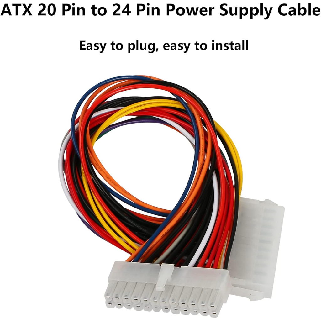 สาย Power 20 Pin เมีย ออก 24 Pin ผู้ Cable 30Pin Female to Male 24Pin ATX
