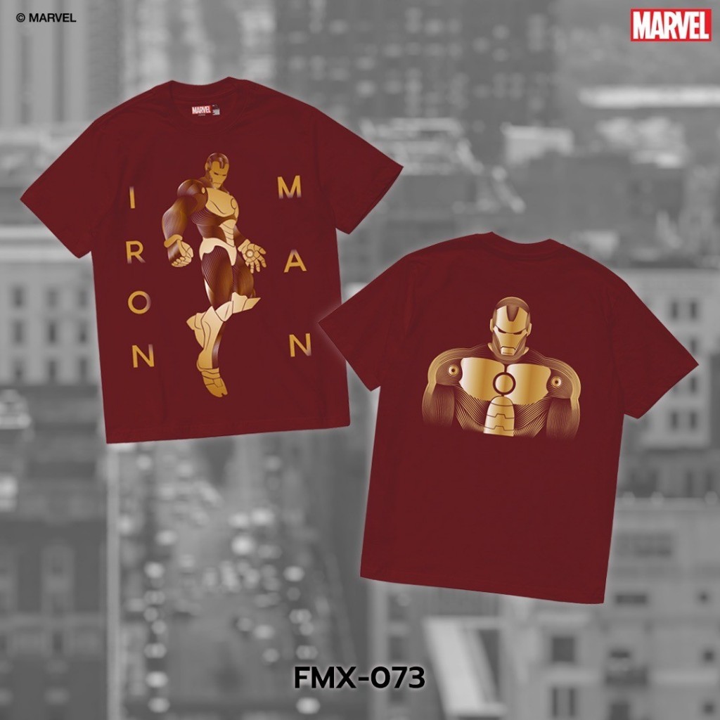 Power7Shop เสื้อยืดการ์ตูน มาร์เวล "IRON-MAN" ลิขสิทธ์แท้ MARVEL COMICS T-SHIRTS (FMX-073)