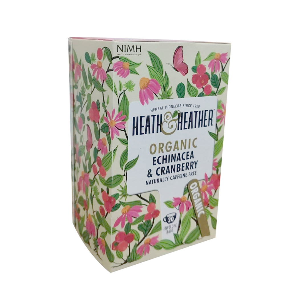 HEATH & HEATHER l Organic Echinacea & Cranberry Herbal Tea 40g
