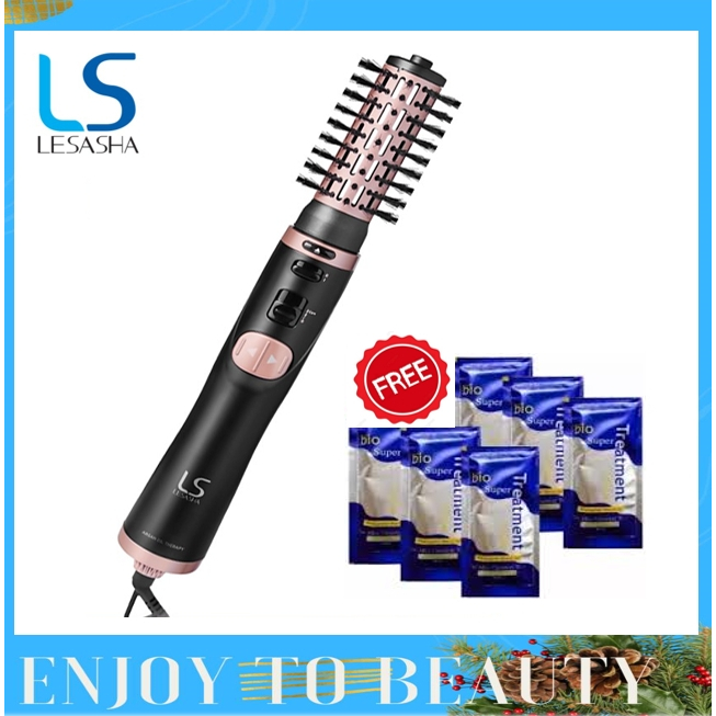 NEW LESASHA ไดร์ หมุนอัตโนมัติ รุ่น 3IN1 AUTO ROTATING HOT AIR 1000W LS1364 (3 หัว ไดร์ หวีตรง วอลลุ