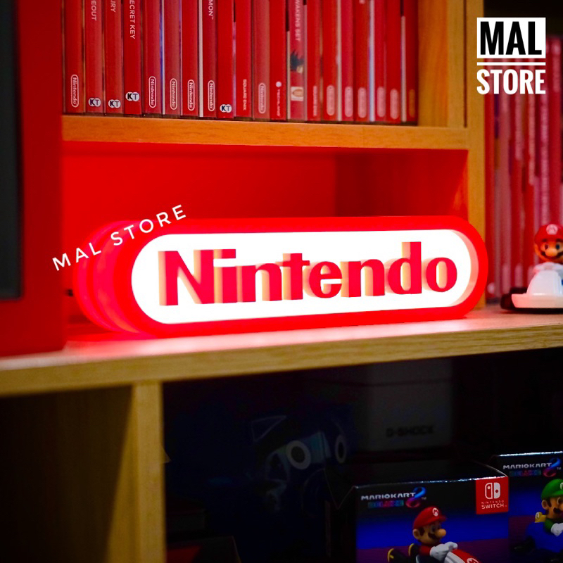 โคมไฟ LED Nintendo (ขนาด 221 มม. x 55 มม. x 58 มม.) เป็นสายเสียบแบบ USB งาน Handmade