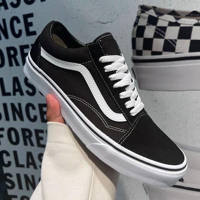 (การจัดส่งที่รวดเร็ว) การันตีของแท้ 100% VANS Old Skool (Classic) - Black รองเท้า แวนส์ โอวสคูล ได้ทั้งชายและหญิง