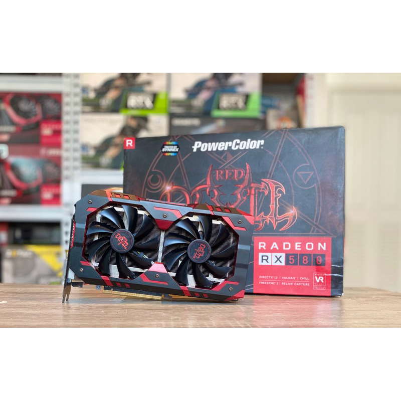 การ์ดจอ VGA POWER COLOR RED DEVIL RX 580 8GB GDDR5 มือสอง