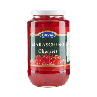 OLIVIA เชอร์รี่มาราสชิโน่มีก้าน 737g | Maraschino Cherries With Stem