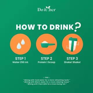 Do it her Plant Protein โปรตีนพืช รสกาแฟ สูตรแก้ล้า ไม่มีน้ำตาล