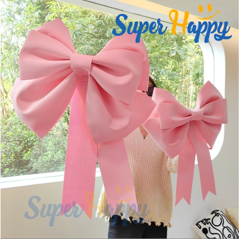 โบว์ใหญ่ แบบประกอบเอง โบว์ยักษ์สำหรับตกแต่งงานคริสมาสต์ งานปีใหม่หรือติดรถยนตร์