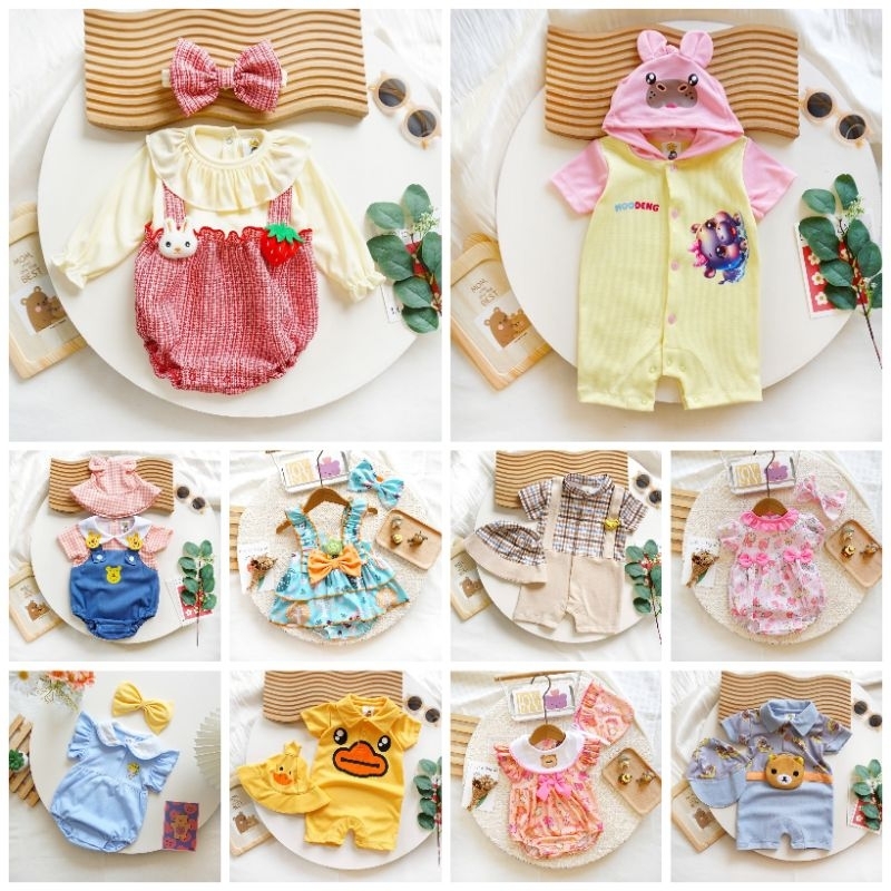 ชุดเด็ก แถมที่คาดผมหรือหมวก พร้อมส่ง มีเก็บปลายทาง