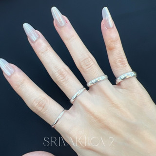 แหวนเกลี้ยง แหวนปอกมีดเงินแท้ 925 ขนาดหน้าแหวน  2/3/4/5 มิล