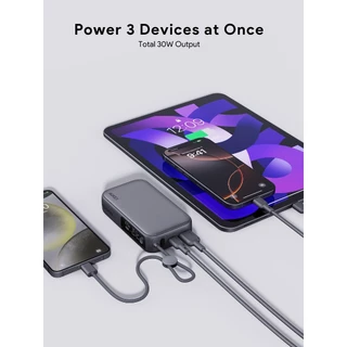 [CCC] AUKEY PB-Y47 พาวเวอร์แบงค์ชาร์จเร็ว PD 30W ความจุ 10000mAh รองรับชาร์จเร็ว มีสายในตัว
