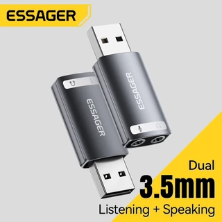 Essager Type-c เป็นการ์ดเสียงภายนอก 3.5 มม. คู่อะแดปเตอร์
