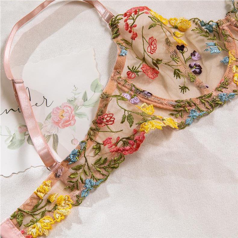 Hormones 💞💞 ชุดชั้นในเซ็กซี่ ชุดชั้นใน ซีทรู เย็บปักถักร้อย มี โครง ใส่สบาย พร้อมส่งจากไทย - รูปที่ 4