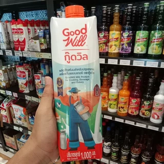 (แพคคู่2ขวด) กู๊ดวิลผลิตภัณฑ์นมข้นจืด ขนาด1000มล. x 2ขวด