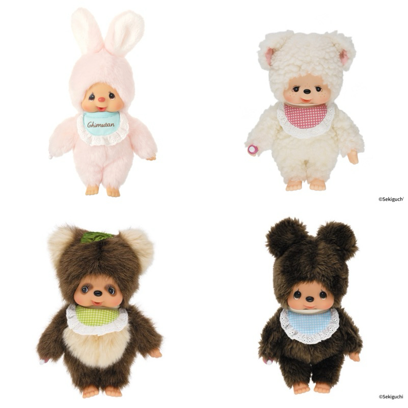 พร้อมส่ง Monchhichi friends Tanutanu tanuki Kuma ตุ๊กตาเพื่อนม่อนชิชิ หมีกับทานูทานู ของแท้จากญี่ปุ่