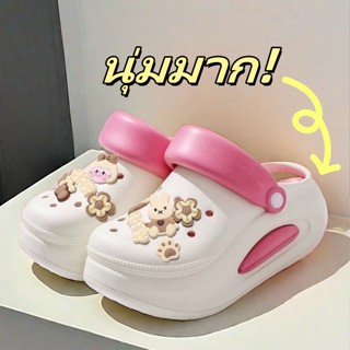 FOYA สุภาพสตรีรองเท้าแตะพื้นนุ่ม,รองเท้าแตะหัวใหญ่,แฟชั่นเกา…