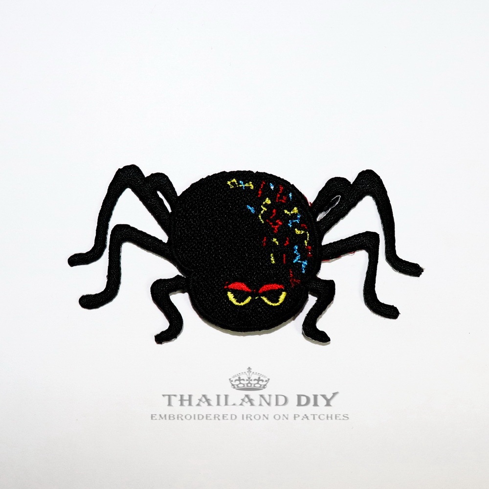 ตัวรีดแมงมุม ลาย การ์ตูน แมงมุม Spider Cartoon Patch งานปัก WOP DIY ตัวรีด อาร์ม ตัวรีดติดเสื้อ กระเป๋า หมวก กางเกง ผ้า