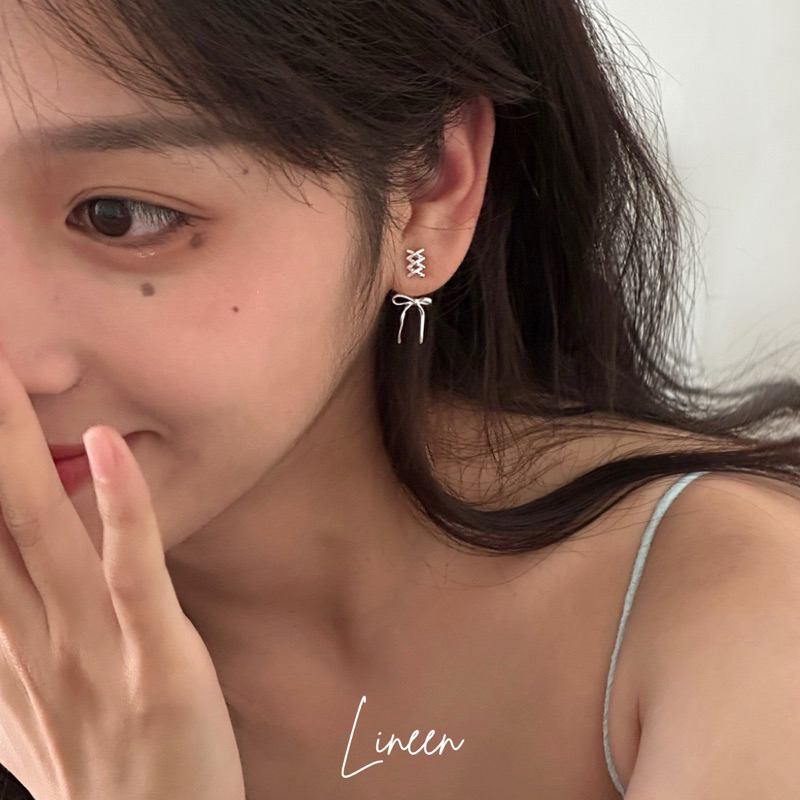 Ribbon Earrings 🎀 ต่างหูริบบิ้น ต่างหูเงินแท้