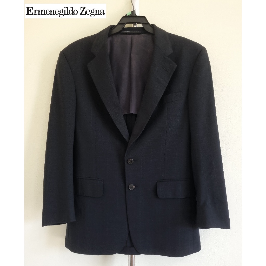 Ermenegildo Zegna เสื้อสูท สีกรม อก 41 นิ้ว มือสอง มีตำหนิ