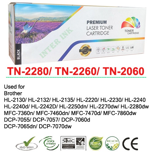 หมึกเทียบเท่า Brother TN-2060 / TN-2280 (สีดำ) Full Color