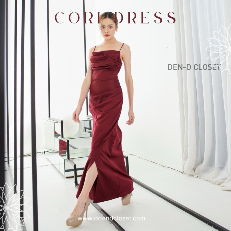 ส่งต่อ เดรสร้าน ddend closet 𝐂𝐎𝐑𝐈 𝐃𝐑𝐄𝐒𝐒 มือ1 ป้ายห้อย *สีคาราเมล*