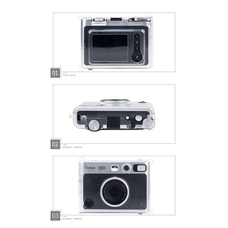 < พร้อมส่ง > เคสใสคริสตอล✨ Instax Mini Evo แถมสาย เคส minievo กระเป๋ากล้อง กล้องอินสแตนท์