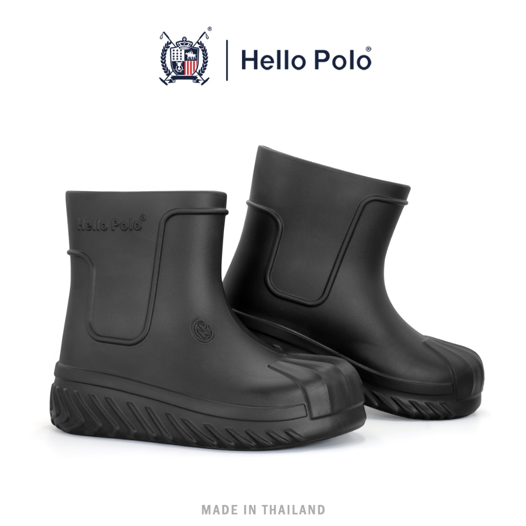 Hello Polo รองเท้าแฟชั่นผู้หญิง รองเท้าบูทกันฝน รองเท้าบูทบูทกันน้ำ เบามาก กันลื่น กันน้ำ พื้นนิ่ม เหมาะกับฤดู HP8029