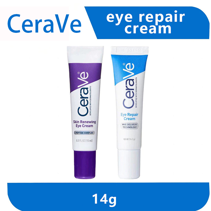 CeraVe พร้อมส่ง เซราวี Skin Renewing Eye Cream For Dark Circles and Eyebag Reduce Fine Lines Night Cream 0.5oz 14.2g