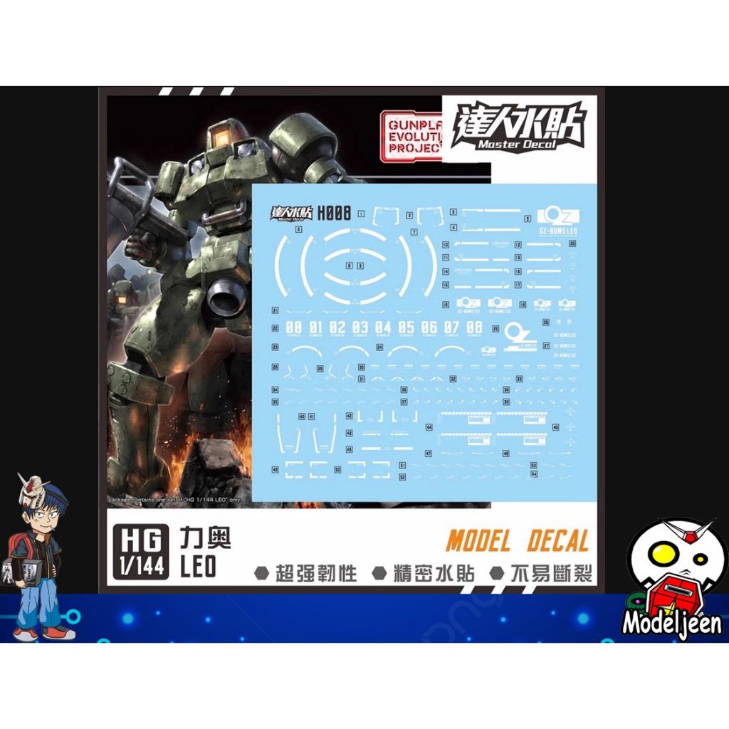 (Master Decal) Water Decal H008 HG1/144 Leo