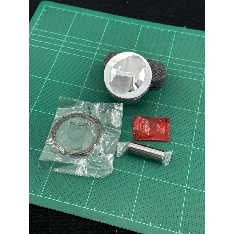 ลูกสูบ57หัวนูน2วาล์วลูก57หัวนูนสลัก13มิลปาดหลบวาล์ว2วาล์วใส่เวฟ125ได้ทุกรุ่นรถไม่เกินปี2022