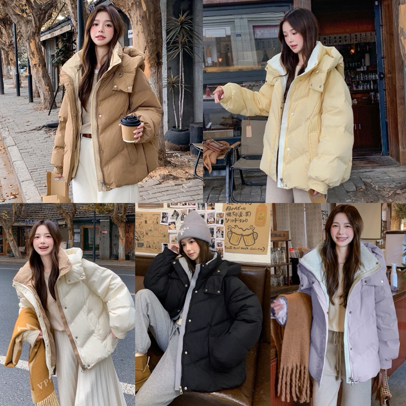 ส่งไทย🇹🇭/ส่งด่วน🛵| เสื้อกันหนาว two-tone กันลมกันน้ำกันละอองได้ค่ะ ใส่อุณหภูมิต่ำๆได้ค่ะ