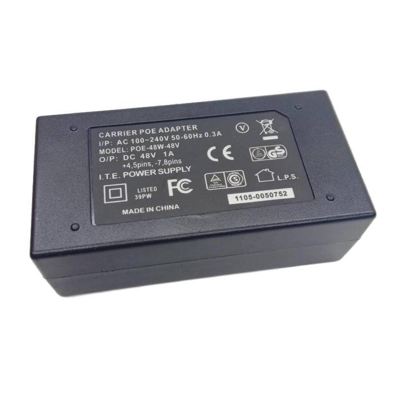 AC DC PoEอะแดปเตอร์จ่ายไฟ 24V 48 V 0.5A 1Aกล้องวงจรปิดActive PoE Injector Ethernet 12 24 48 โวลต์ 1A 500mAสำหรับกล้องIP