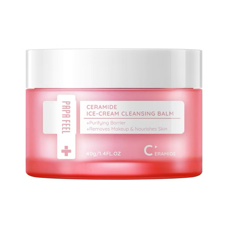 PAPA FEEL Ceramide ice-cream คลีนซิ่งบาล์ม ผิวบอบบางแพ้ง่าย คลีนซิ่ง ลดสิวอุดตัน บำรุงผิว ขนาด 40g.