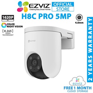 ⚡️กล้องวงจรปิดไร้สาย⚡️EZVIZ รุ่น H8C Pro 3K - Pan & Tilt Wi-Fi Camera การสนทนาสองทาง รองรับการ์ด MicroSD (สูงสุด 512GB)