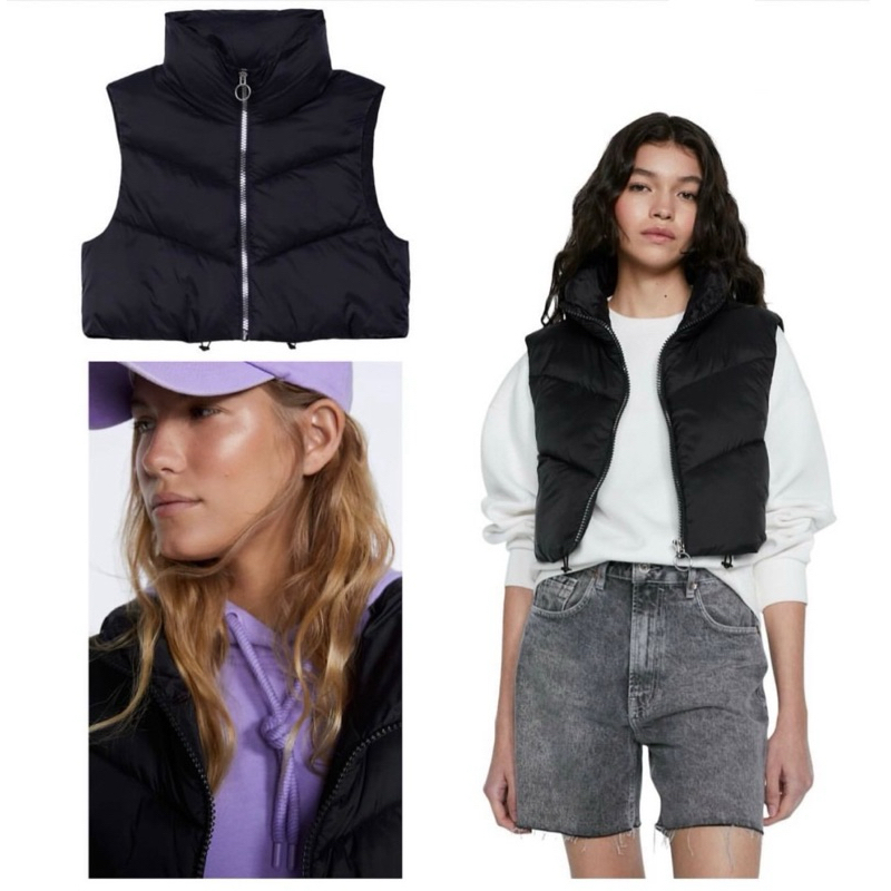 เสื้อกั๊ก Puffer Jacket By Stradivarius ｡ *ﾟ