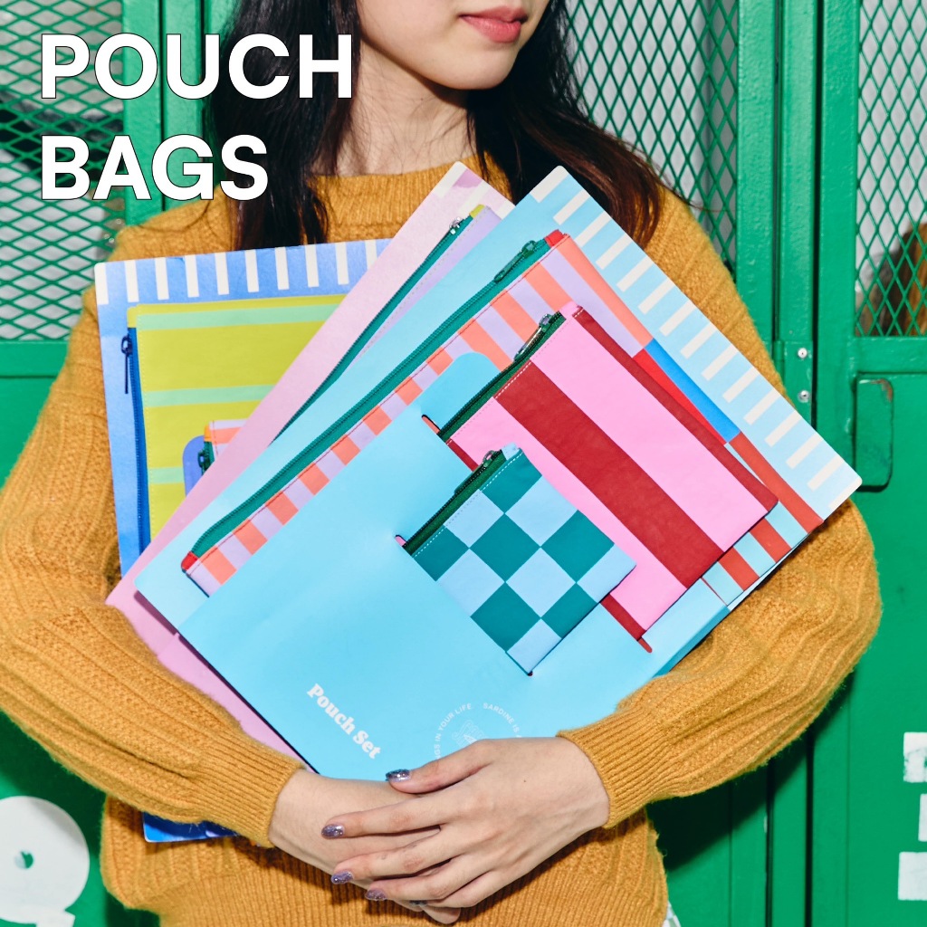 Sardine - กระเป๋าผ้าไนลอนอเนกประสงค์ 1 set / 3 ไซส์ (Pouches)